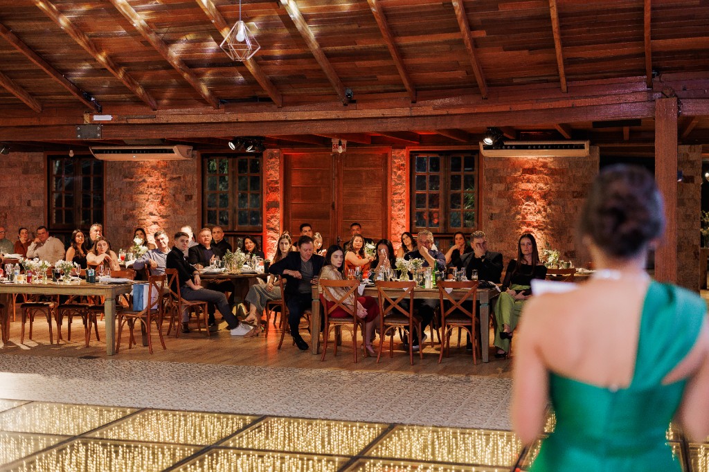 Formatura na Chácara do Cris — convidados no salão