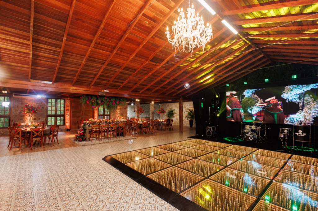 Formatura na Chácara do Cris — salão decorado para formatura